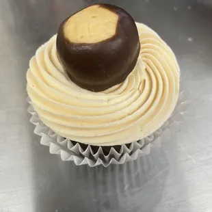 a chocolate covered cupcake