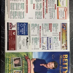 Menu side 2