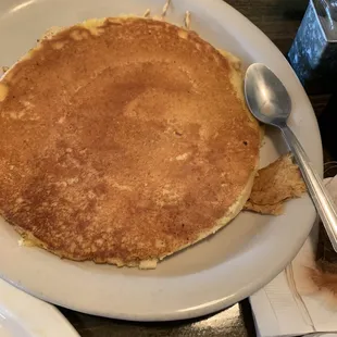 I ordered one pancake and it was enormous very tasty