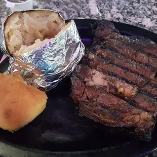 Ribeye, severely undercooked.