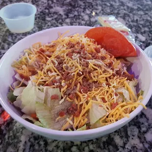 Stick with a salad and you'll be alright.