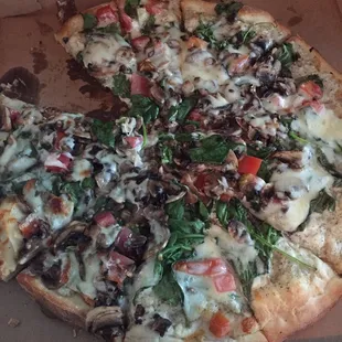 Spinach Pie Pizza-minus a piece. ;)