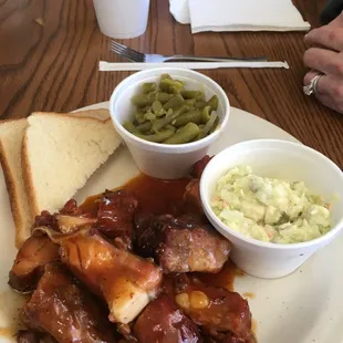 Rib tips with great BBQ sauce