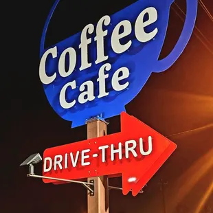 Sign for drive through