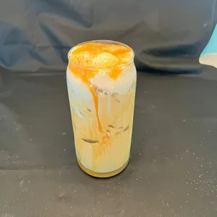 Horchata Latte with Cold Foam and Caramel