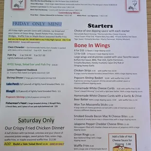 Menu as of 10/6/2024