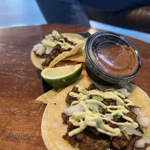 Street tacos carne asada