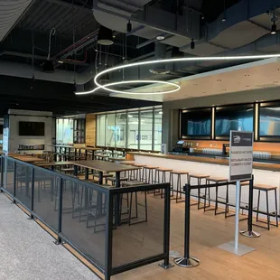 Dining area, nice contemporary design.