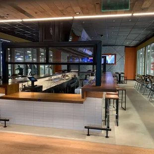 The section between the rinks. :)