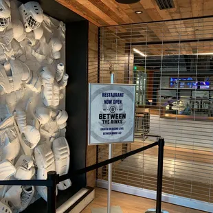 Cool design on the wall.