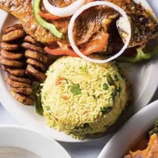 a variety of food items