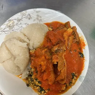 a plate of food on a table