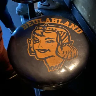Barstools with this intriguing logo.