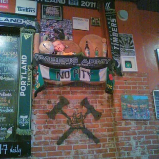 Lots of soccer decor fun place