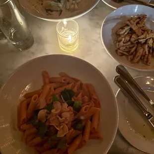 gluten free penne with creamy tomato