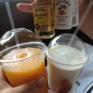 mango and pina colada- both double shots, $11