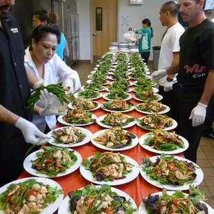 Beverlee&apos;s staff preparing for table service
