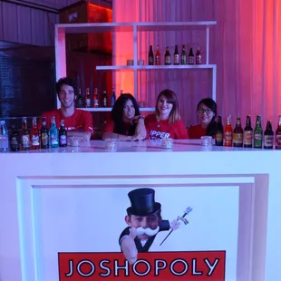 Old fashion soda bar and Beverlee&apos;s staff