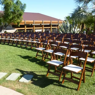 ceremony chairs set by Beverlee&apos;s