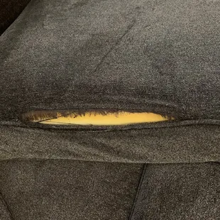 Ripped at the seams.