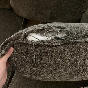 The pillow he told me to "sew myself."