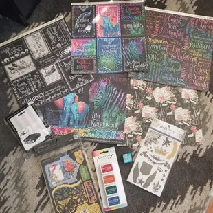 Graphic 45 scrapbook sheets, Jim Holtz distress ink, Ranger Archival Ink, La Blanche stamps and Bo-Bunny Rub-ons