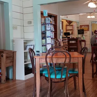 a dining room and kitchen