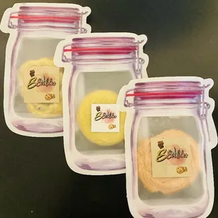 three cookies in a jar