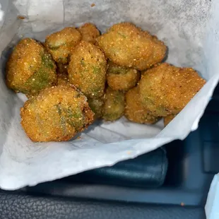 I swear I think these okra were freshly picked, seasoned and fried fresh for me! Hands-down the best I've ever had - just SUBLIME!