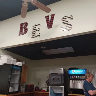 a woman at the counter