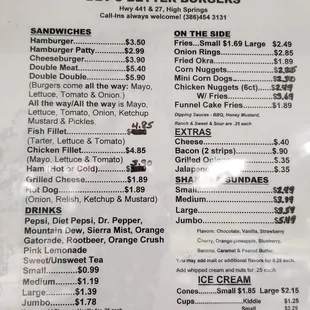 Their Menu.....to the point...no flashy items