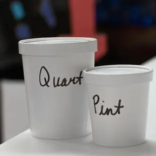 quart pint cups