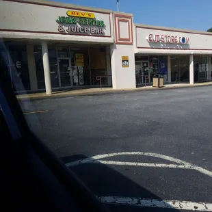 an empty parking lot