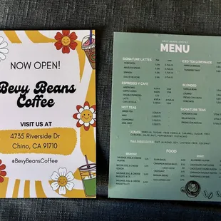 Menu and location