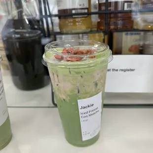 Matcha Con Fresas