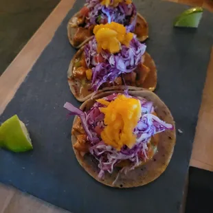 Mahi mahi tacos - fully loaded!