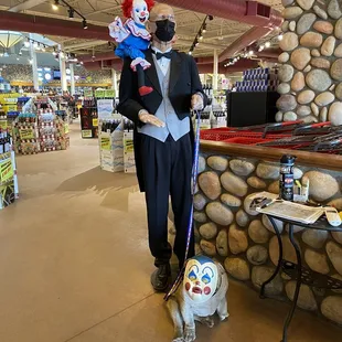 The creepy greeter for the season....