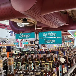 a wide selection of liquor