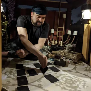 Vikter, of Santa Maria del Carmen Spiritual Services performs Tarot readings on Mondays, Fridays &amp; Saturdays.