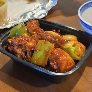 Gobi Manchurian (sweet &amp; spicy fried cauliflower w/ veggies)