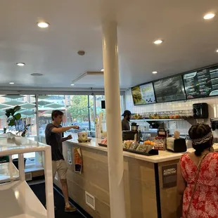 View when you walk in through the back entrance.