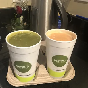 Total Energy Plus on the left; Alive on the right. Both delicious!