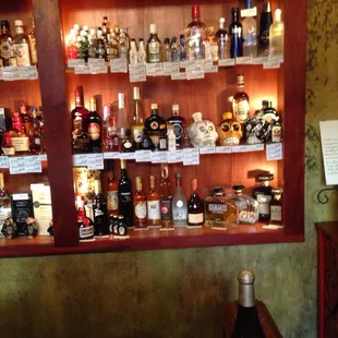 a display of liquor