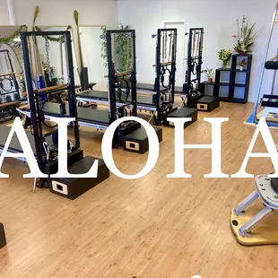 Fully equipped Pilates studio. STOTT Pilates V2Maxx Reformers