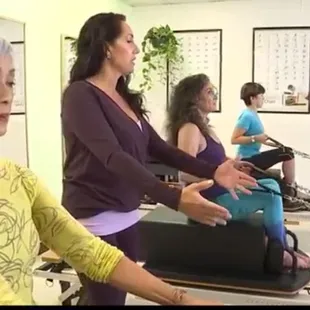 Teaching a reformer class.