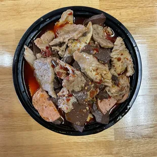 特别订菜： 毛血旺