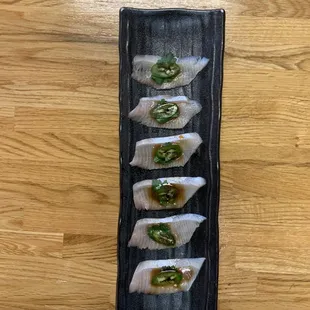 Yellowtail Sashimi with Serrano Pepper and Special Yuzu Soy Sauce
