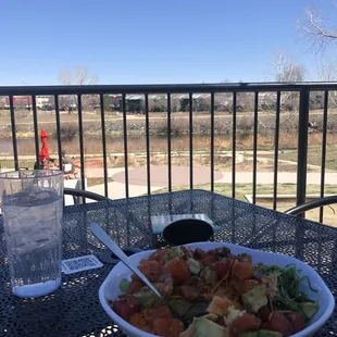 Poke Bowl, worth every penny on the patio in April. Plenty of bikers. Perfect for a family bike trip on the Platte.