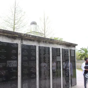 Names of enslaved people and some of their stories. So awful and hard to read. Great tour guide