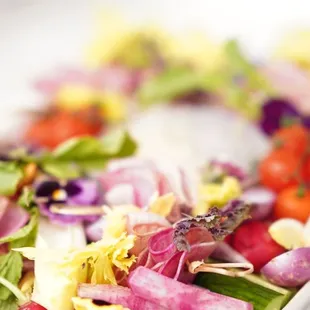 a platter of vegetables